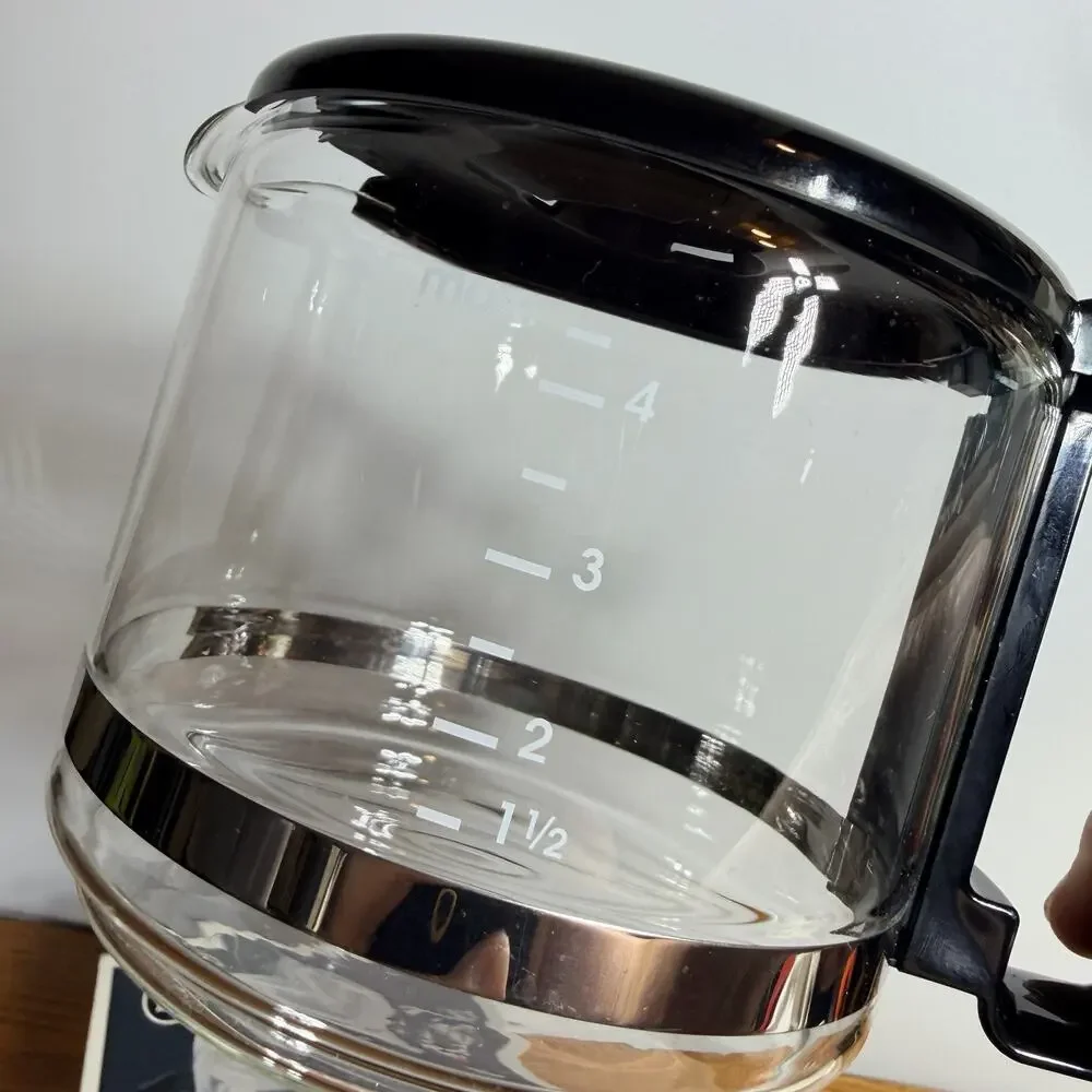 KITCHENAID 4 CUP CARAFE REPLACEMENT GLASS COFFEE POT W/ LID BLACK KCM04CBL * NEW